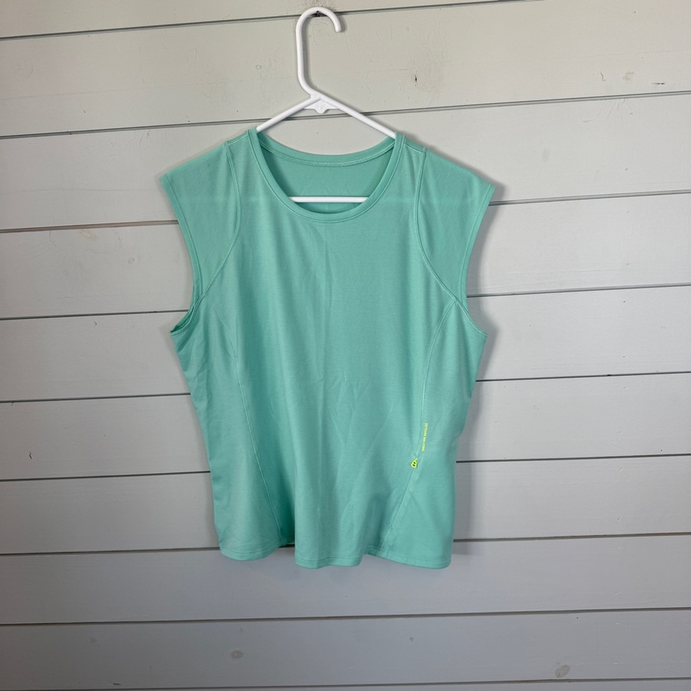 Lululemon cap sleeve hiking tank top wild mint women's size 10‎